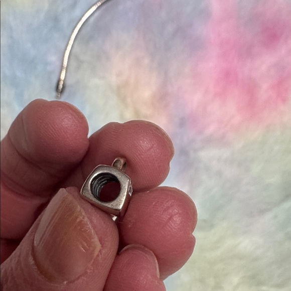 Pandora retired Purse charm with Pink cz stone - Picture 5 of 7